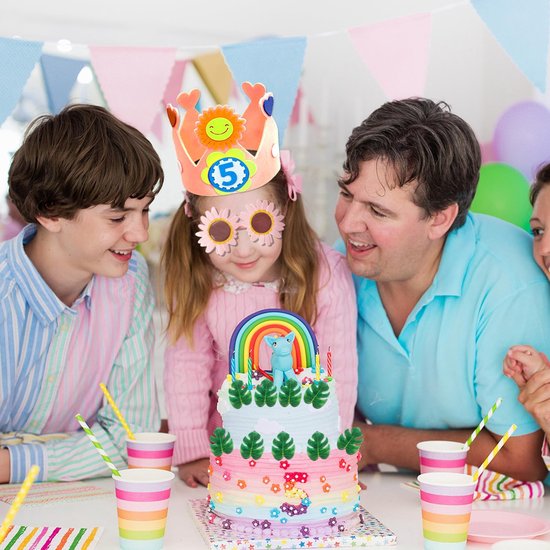 aladdien - Verjaardagscrown - Zonnebril voor Kinderen - Interchangeable Nummers - Verstelbare Hoed - Feestjes - Geschikt voor Kinderen - Kleur of mo... van Aladdien — afbeelding 5