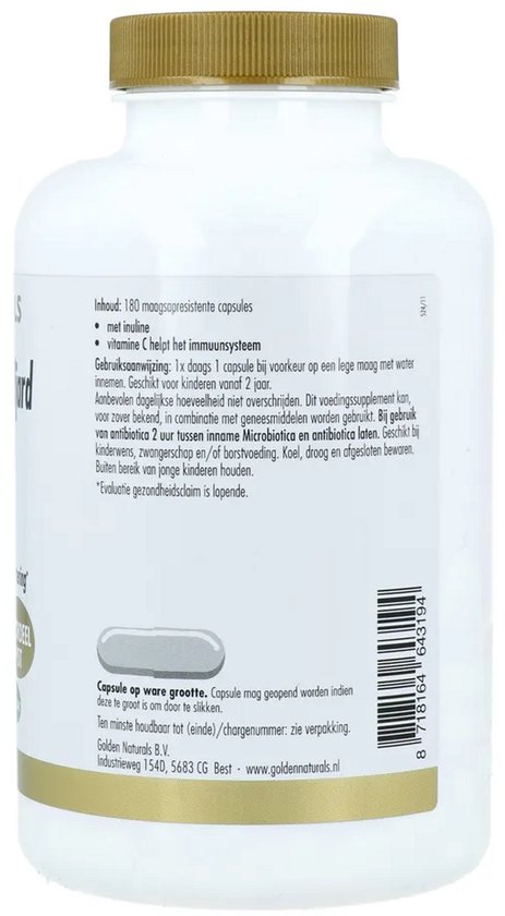 Golden Naturals Microbiotica 10 miljard (180 veganistische maagsapresistente capsules)
