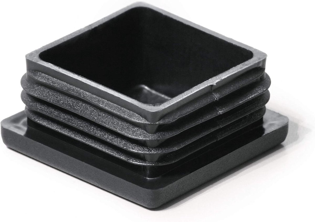 Lamellenstoppen - Buisdoppen - Meubels Beschermen - UV-Bestendig - 80 x 80 mm - Zwart