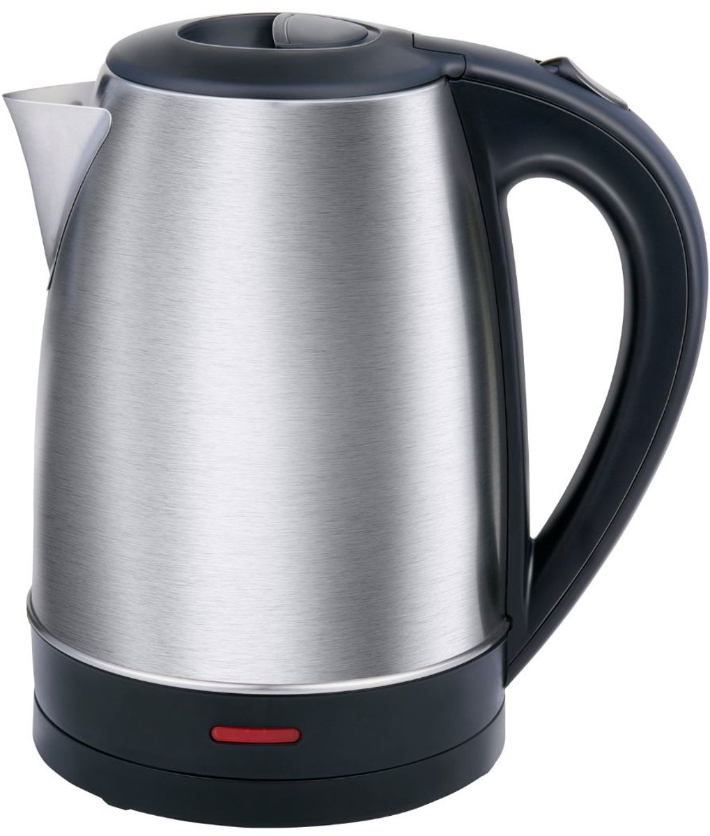 alpina Waterkoker KES0301-CB 1,7 Liter met 360° Voet - Waterkoker Zwart met RVS Behuizing - Waterkokers met Automatische Uitschakeling