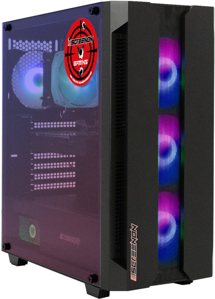 ScreenON - Game Computer / Gaming PC - Ryzen 5 - 500GB M.2 SSD - 16GB RAM - Radeon RX 550 - Game PC TX87412 - Windows 11
