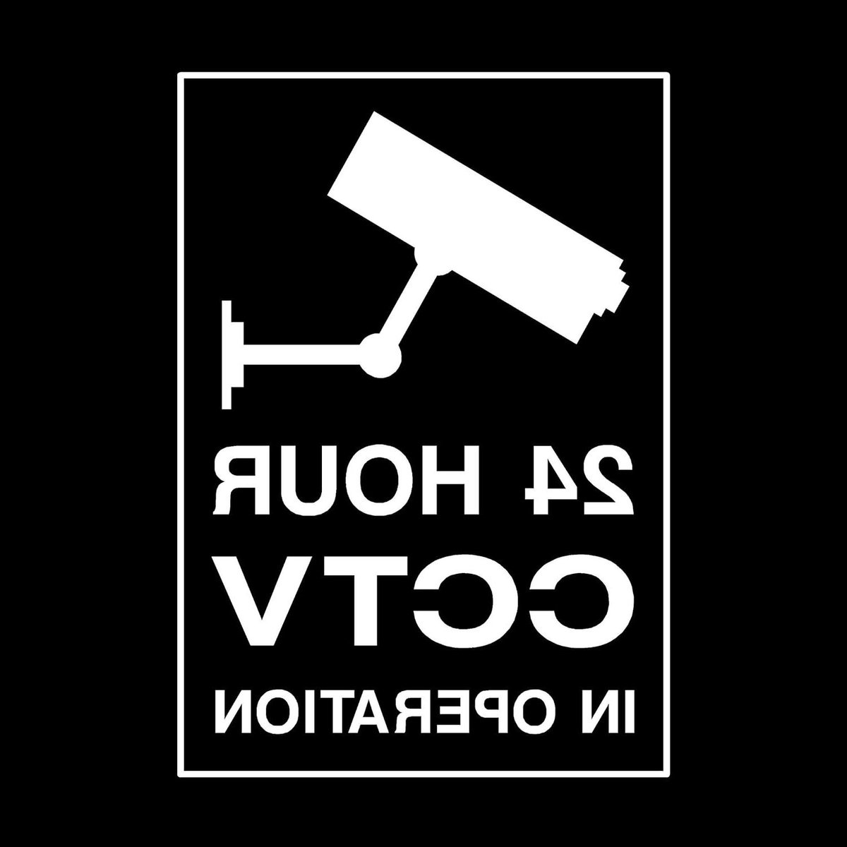 CCTV Sticker - Waarschuwingssticker Camera - Beveiliging Huis - Binnen Plakken Buiten Zichtbaar - 75x100mm - Wit