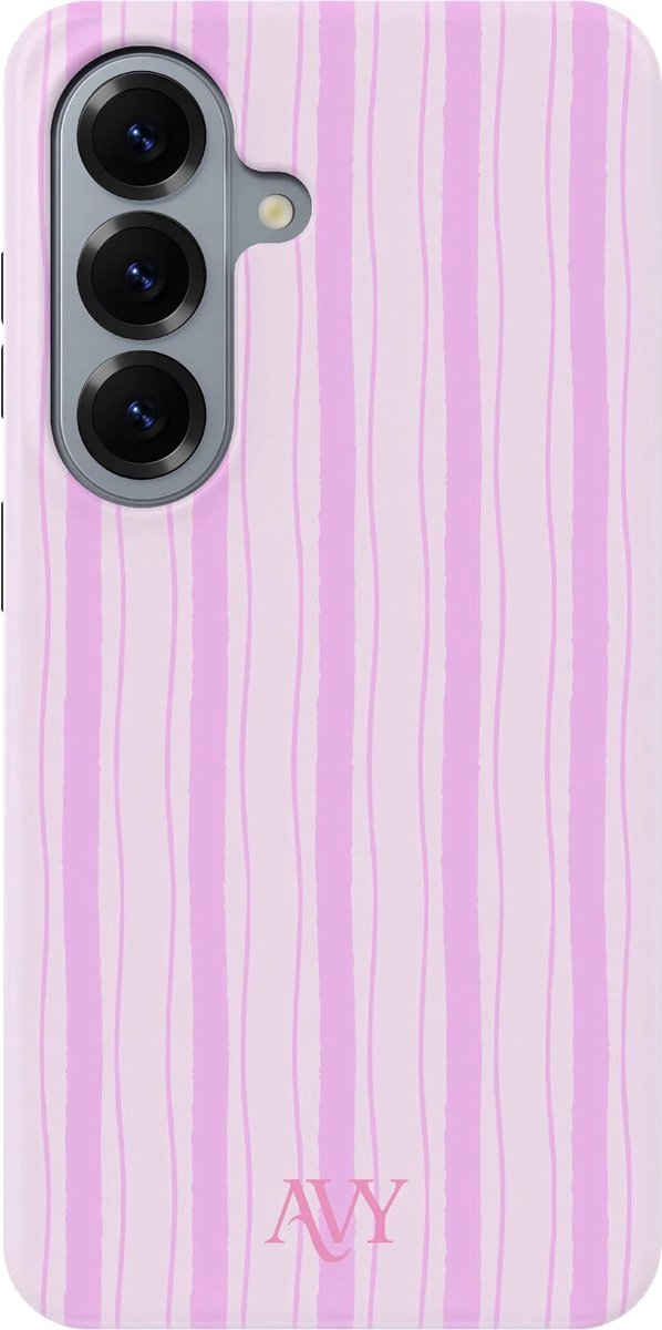 AVY Hoesje geschikt voor Samsung Galaxy S26 Plus | Pink Horizon | Strepen | Roze | Hard Shell Back Cover | Compatibel met MagSafe & Qi2