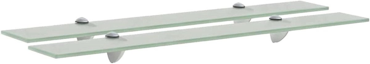 Zwevende Planken - Wandrek Glas - Badkamer Organiseren - 8mm Dik Veiligheidsglas - 70x10 cm - Gematteerd