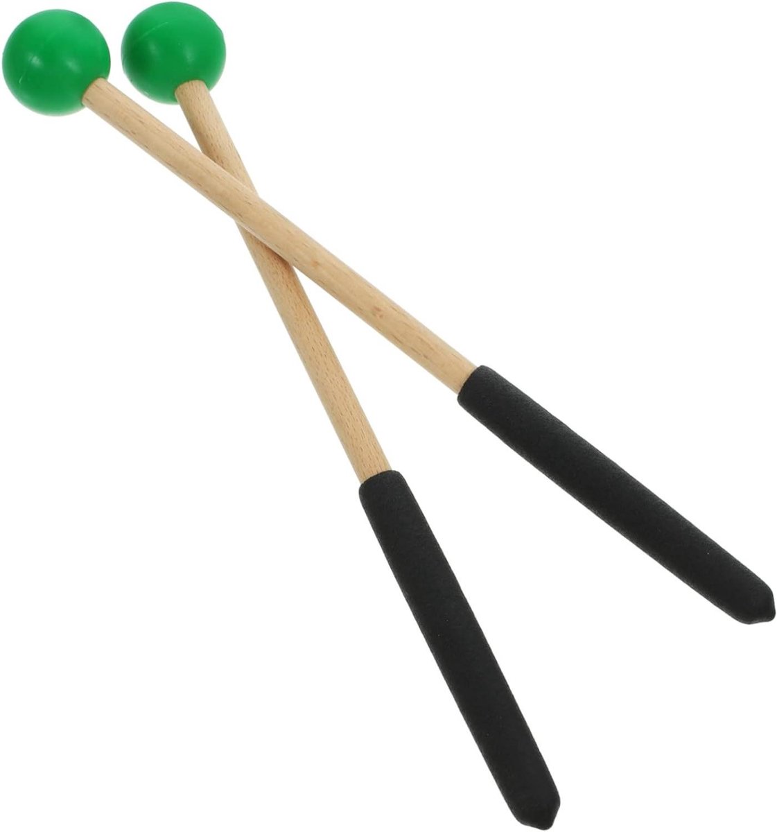 Drumstokken - Mallets Stokjes - Percussie Uitoefenen - Houten Handvat - 225 cm - Groen