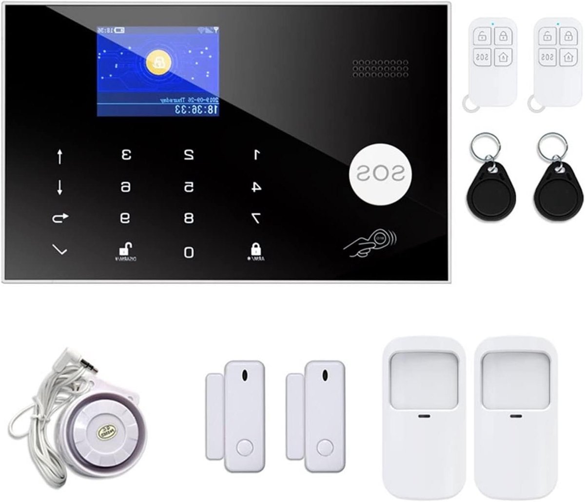 Alarmsysteem - Inbraakalarmset Beveiligingssysteem - Huis Beveiligen - Spraakbesturing - 100 zones - Wit