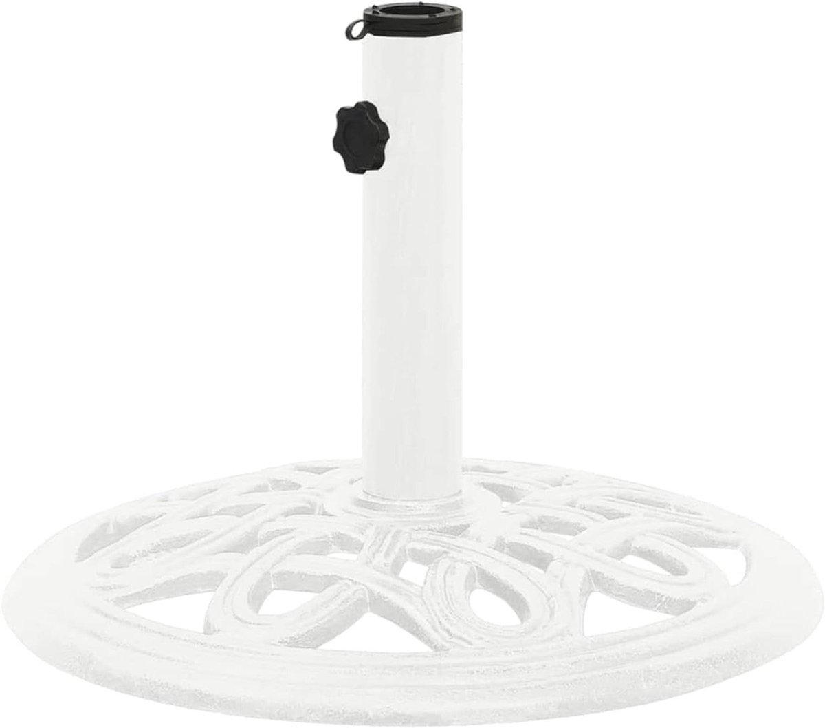 Parasolstandaard - Parasolvoet Paraplustandaard - Buiten Zitten - Gietijzeren Basis - 40 x 32 cm - Wit