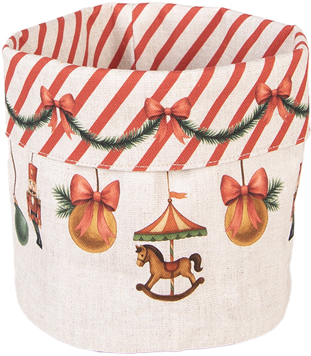 Clayre & Eef Broodmand Ø 15x16 cm Beige Katoen