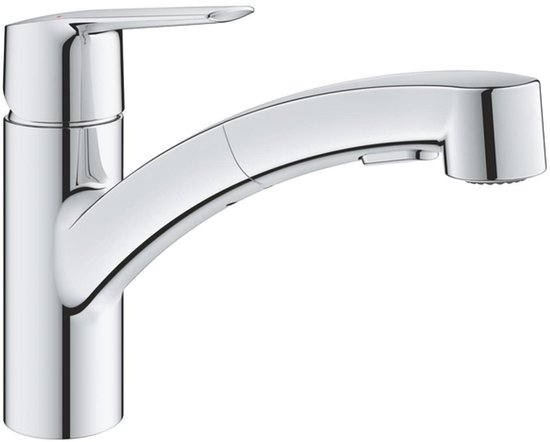 GROHE Start Keukenmengkraan - Lage Uitloop - Uittrekbare Dual Spray - Chroom