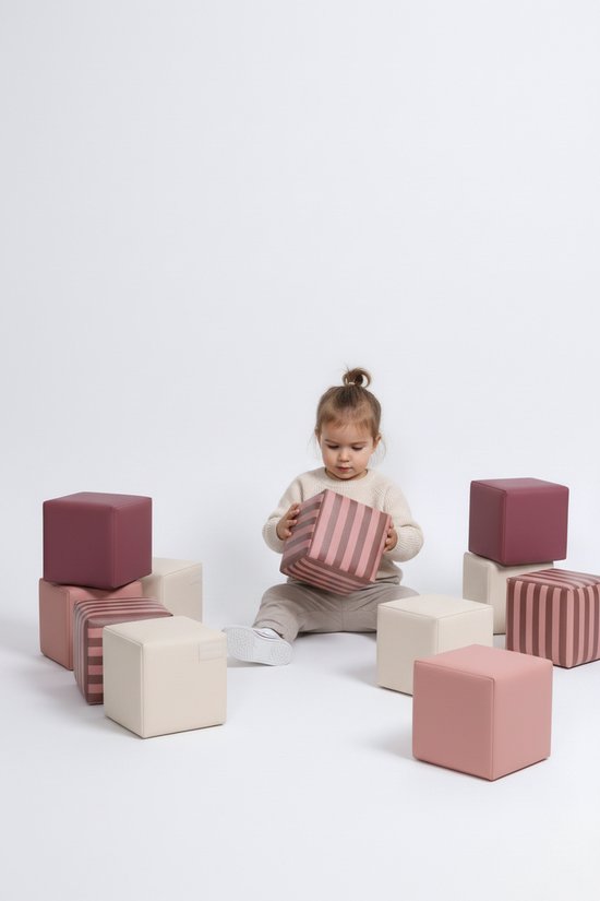 HENVAE® Foam Stapelblokken 12-delig inclusief opbergtas - Zachte Speelblokken - Baby Speelgoed 6 maanden - Stapeltoren - Bouwblokken - Foam Blokken - Montessori Speelgoed - Educatief speelgoed - Sensorisch Speelgoed Baby - Kindercadeau van HENVAE® — afbeelding 4