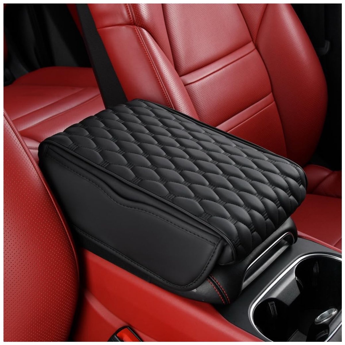 aladdien - Auto-armleuningkussen - Memory Foam - Comfortabel en Ondersteunend - Zwart - Universeel - Ideaal voor Lange Rit - Geschikt voor Elke Auto