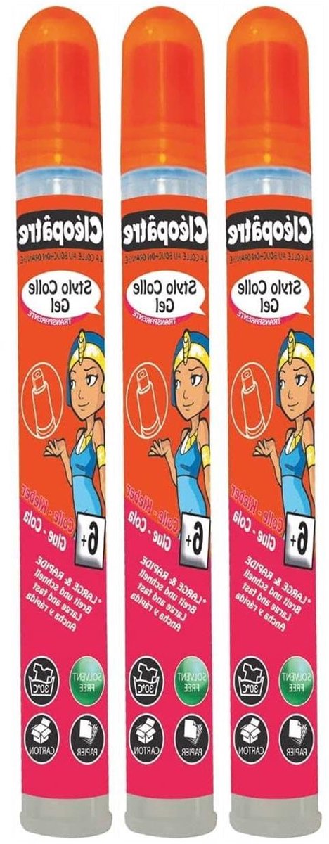 Lijmstiften Set - Gel Lijm - Schoolwerk - Transparante Lijm - 3 x 20 g - Transparant