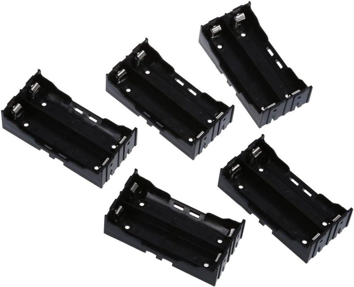 Batterijhouder - Batterijdoos Houder - Elektronica Aansluiten - 4 Pinnen Soldeerbaar - 7.8 x 4 x 2.6 cm - Zwart