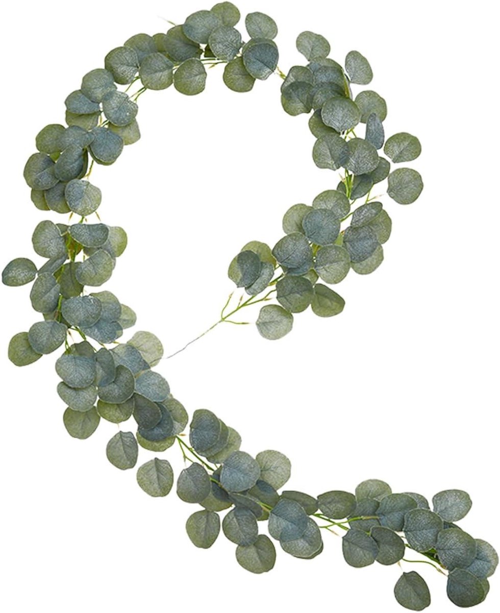 Kunstmatige Eucalyptusslinger - Nep Groene Plant - Decoratie Ophangen - Realistisch Bladontwerp - 2 Meter - Groen