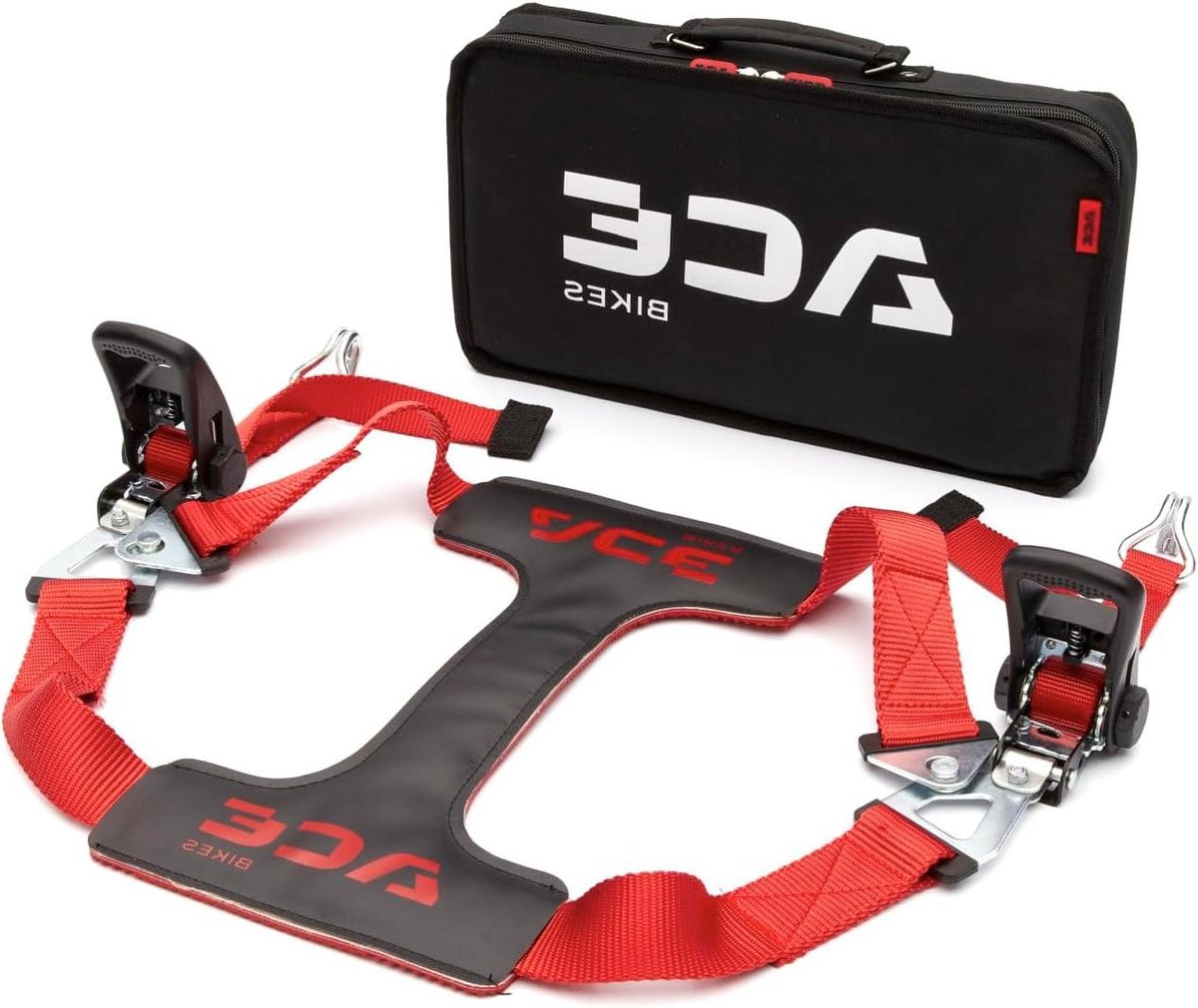 Spanband Motorbanden - Motorfiets Bevestiging - Veilig Vervoeren - Anti-slip Materiaal - Universele Maat - Rood Zwart