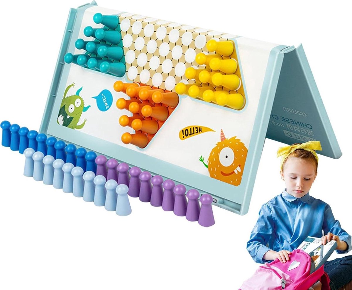 Magnetisch Schaakspel - Reis Schaakspel Opvouwbaar - Strategisch Denken Verbeteren - Sterke Magnetische Onderdelen - 25 cm - Checkers