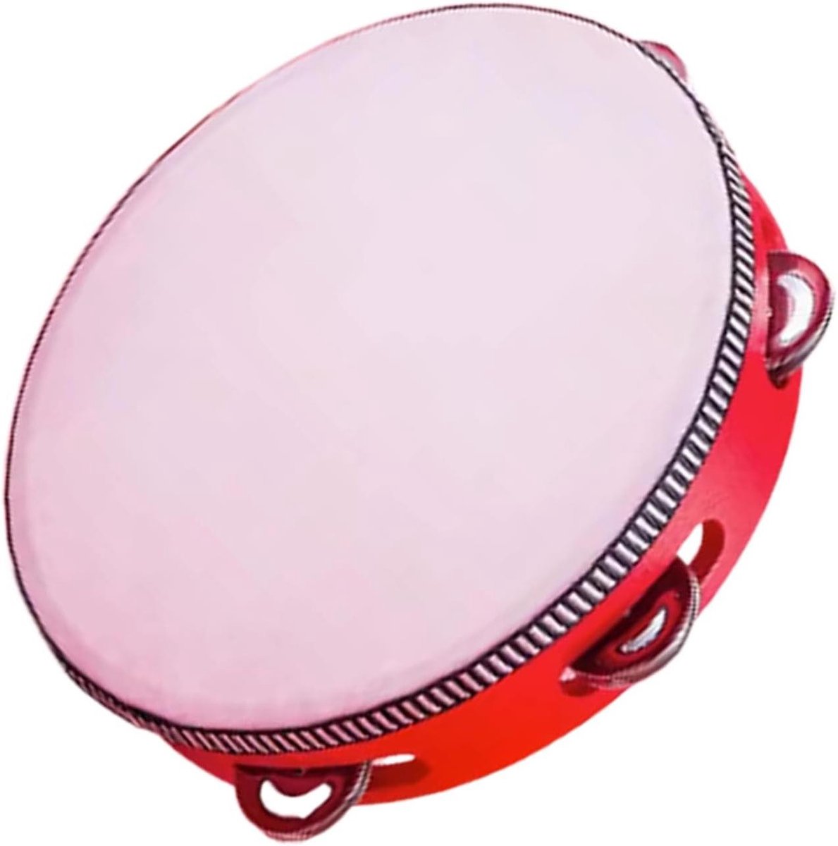 Tamboerijn - Handtrommel Percussie - Muziek Maken - 8 Inch Diameter - 20 cm - Rood