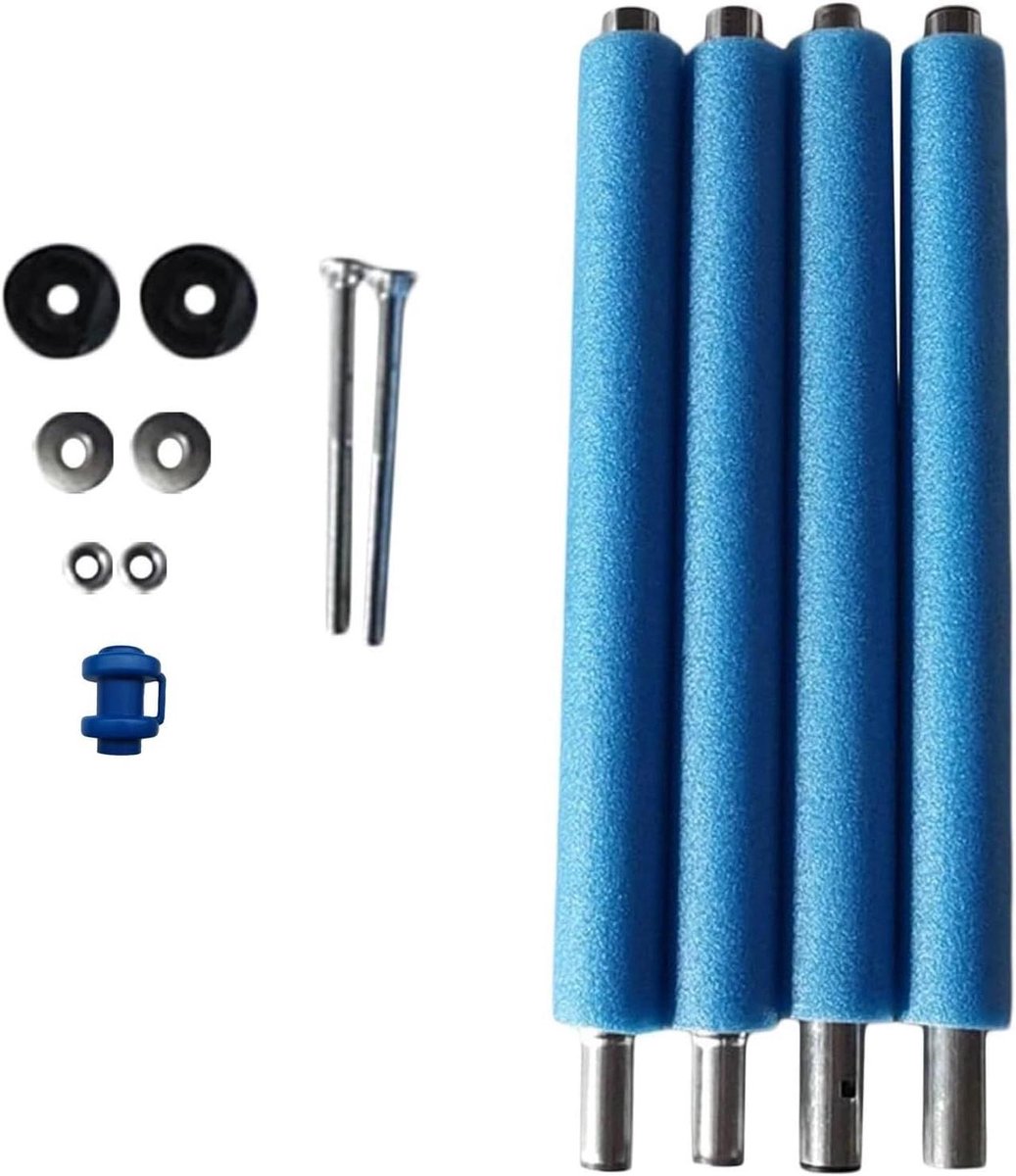 Trampoline Stangen Set - Reserve Onderdelen - Veilig Spelen - Met Schuimvulling - Medium - Blauw
