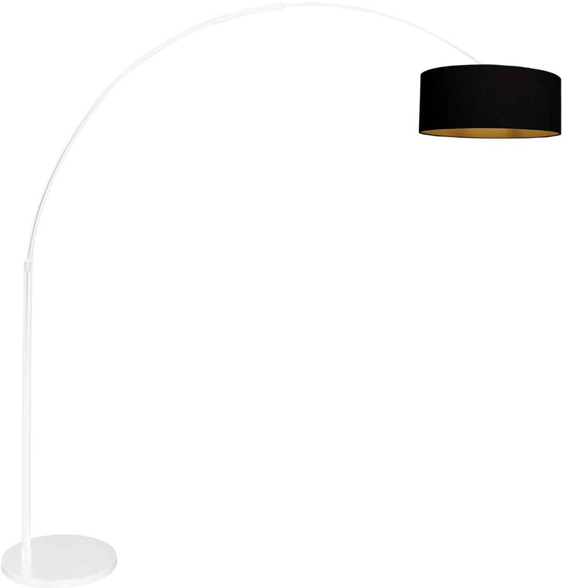 Steinhauer - Vloerlamp - Sparkled Light - Wit - Metaal Textiel - Booglamp - E27 - 3964W