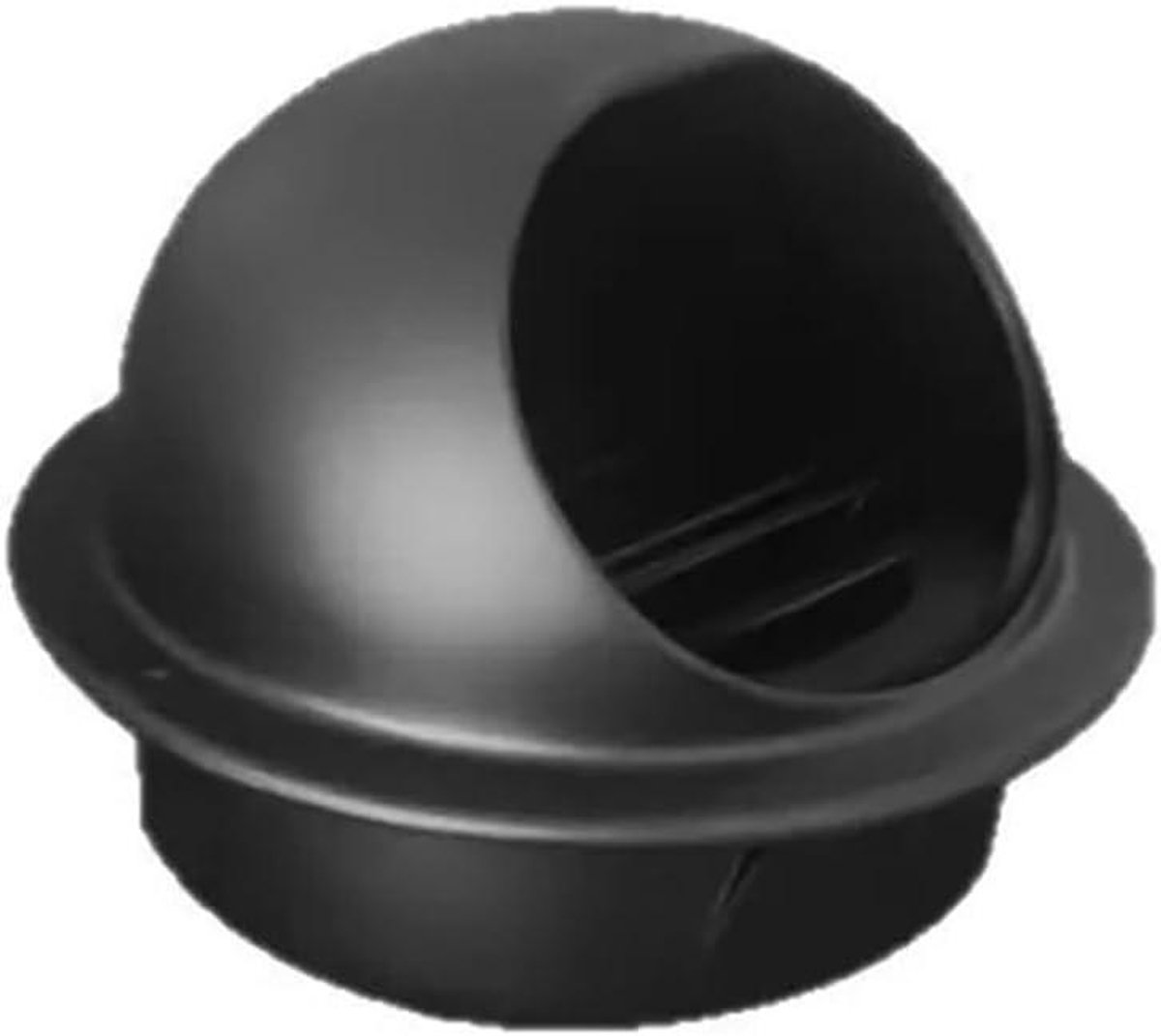 Wandafzuigkap Roestvrijstaal - Ventilatie rooster - Luchtkwaliteit Verbeteren - Geïntegreerd Fijn Net - 145mm - Zwart