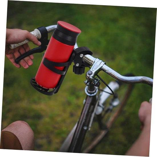 Waterfles Houder - Bidonhouder Fiets - Onderweg Drinken - Snelle Montage - 14.5 cm - Zwart — afbeelding 4
