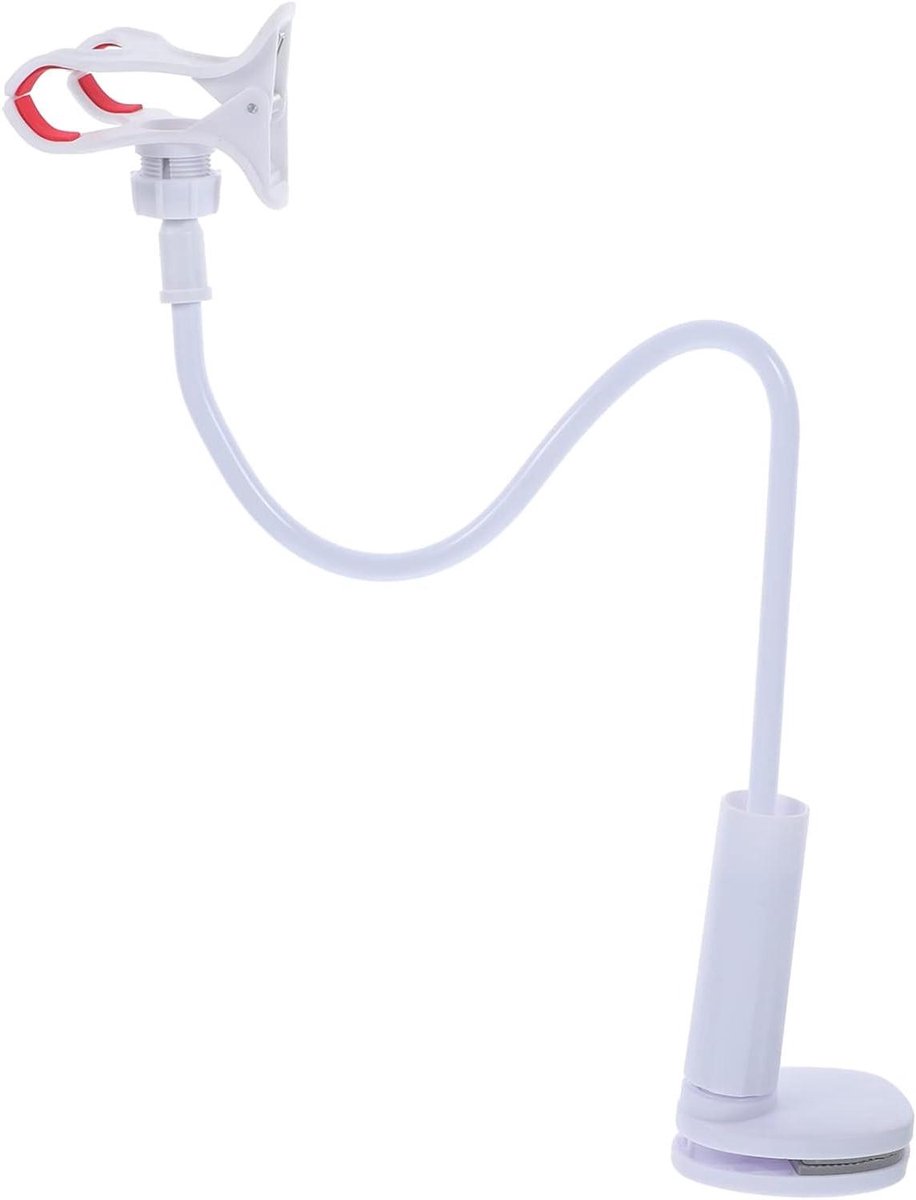 Telefoonhouder Bureau - Laptop Stand - Handen Vrij - Verstelbaar Ontwerp - 90 x 6 x 5 cm - Wit