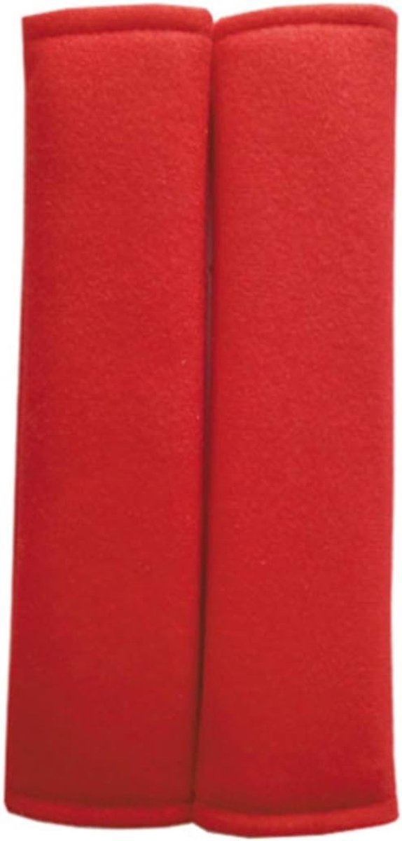 Zachte Auto Veiligheidsgordel Schouderpads - 2-Pack voor Volwassenen en Kinderen in Rood