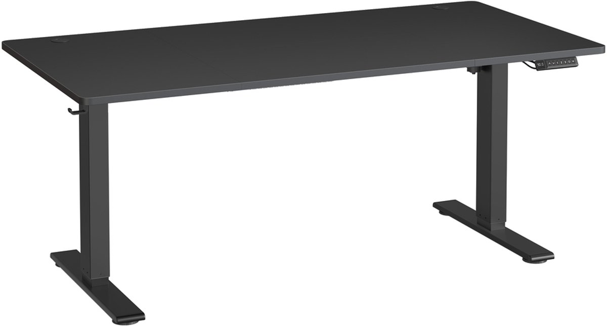 In hoogte verstelbaar elektrisch bureau - 160 x 80 - Spaanplaat en staal - USB-C-poort - Herinnering voor langdurig zitten