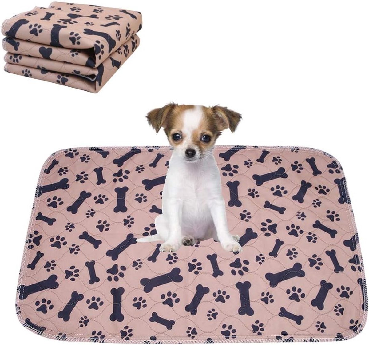 Puppy Training Mat Set van 2, Wasbaar en Herbruikbaar, Super Absorberend Hondentoilet, Sneldrogend en Waterdicht voor Effectieve Zindelijkheidstraining