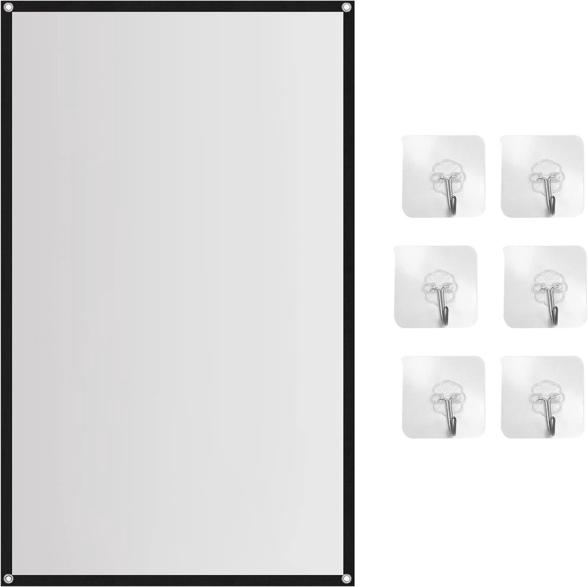 Projectiescherm - Filmscherm Beamer - Thuisbioscoop Ervaring - Kreukvrij Polyester - 72 Inch - Wit