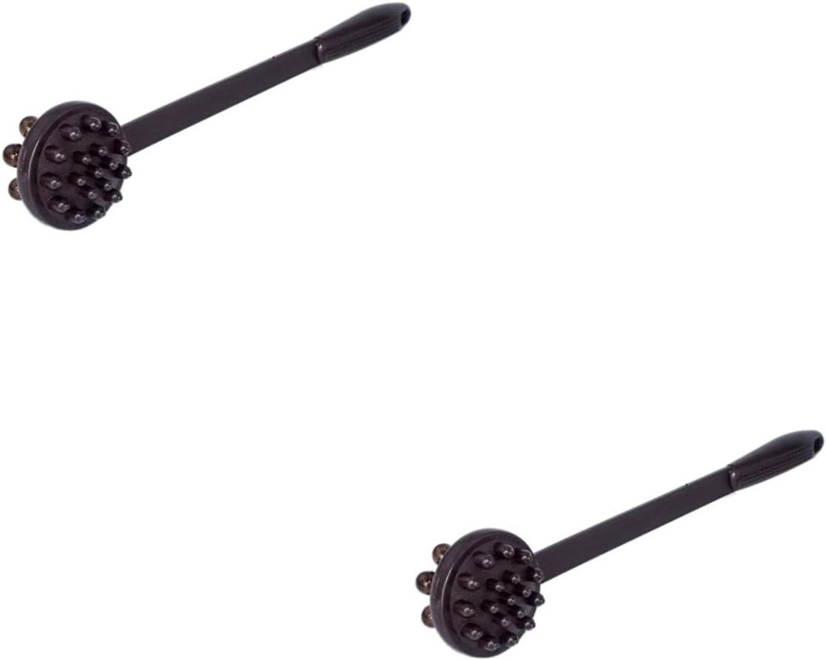 Massage Hamer - Klop Hamer - Ontspanning Bevorderen - Dubbelzijdige Kop - 40 cm - Bruin