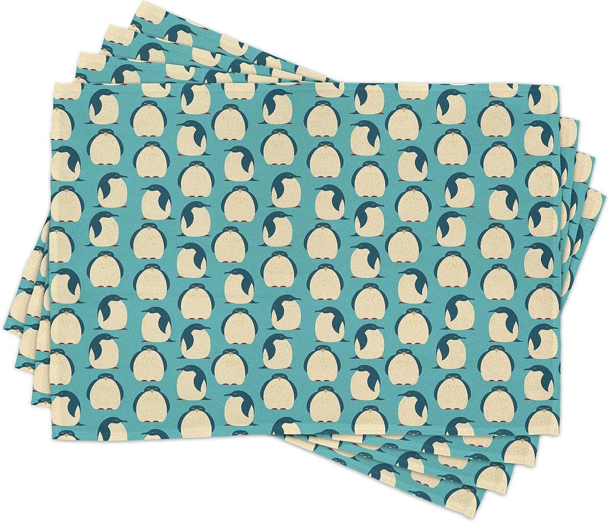Placemats Set - Tafelonderleggers - Eettafel Decoratie - Vrolijke Print - 30x45 cm - Multicolor