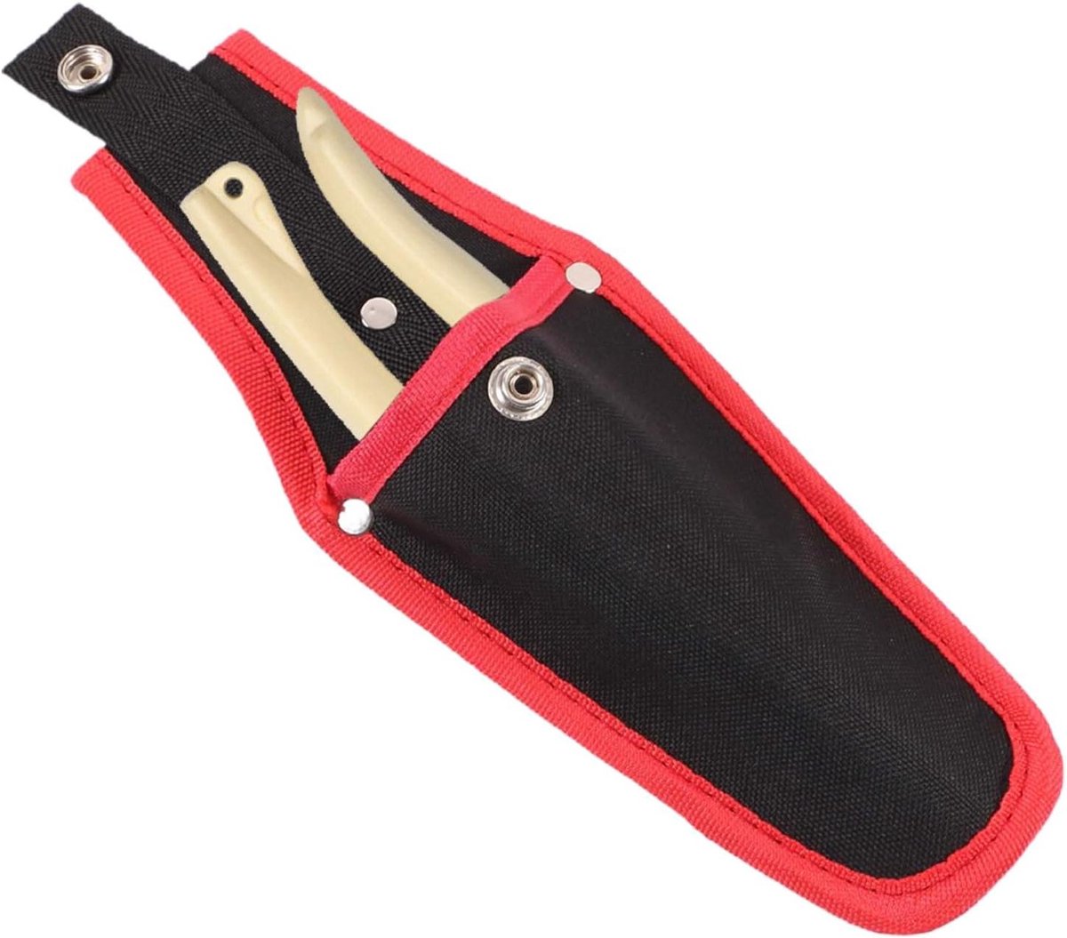 Snoeischaar Hoes - Tang Houder - Tuinonderhoud - Robuust Canvas Materiaal - 23.8 x 8.7 cm - Rood