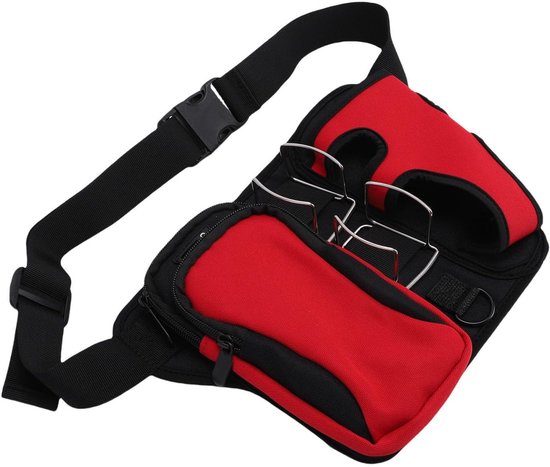 Sport heuptasje - Riemtasje buiten - Outdoor activiteiten - Scheurbestendig nylon - 68x21cm - Rood — afbeelding 5
