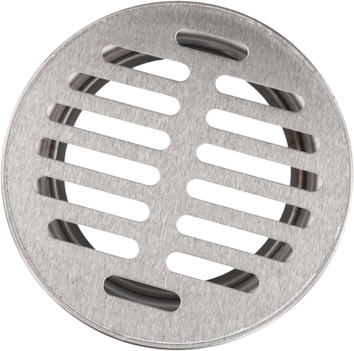 RVS Afvoerputje - Rooster Deksel - Buiten Ruimtes - Hol Ontwerp - 90 mm - Zilver