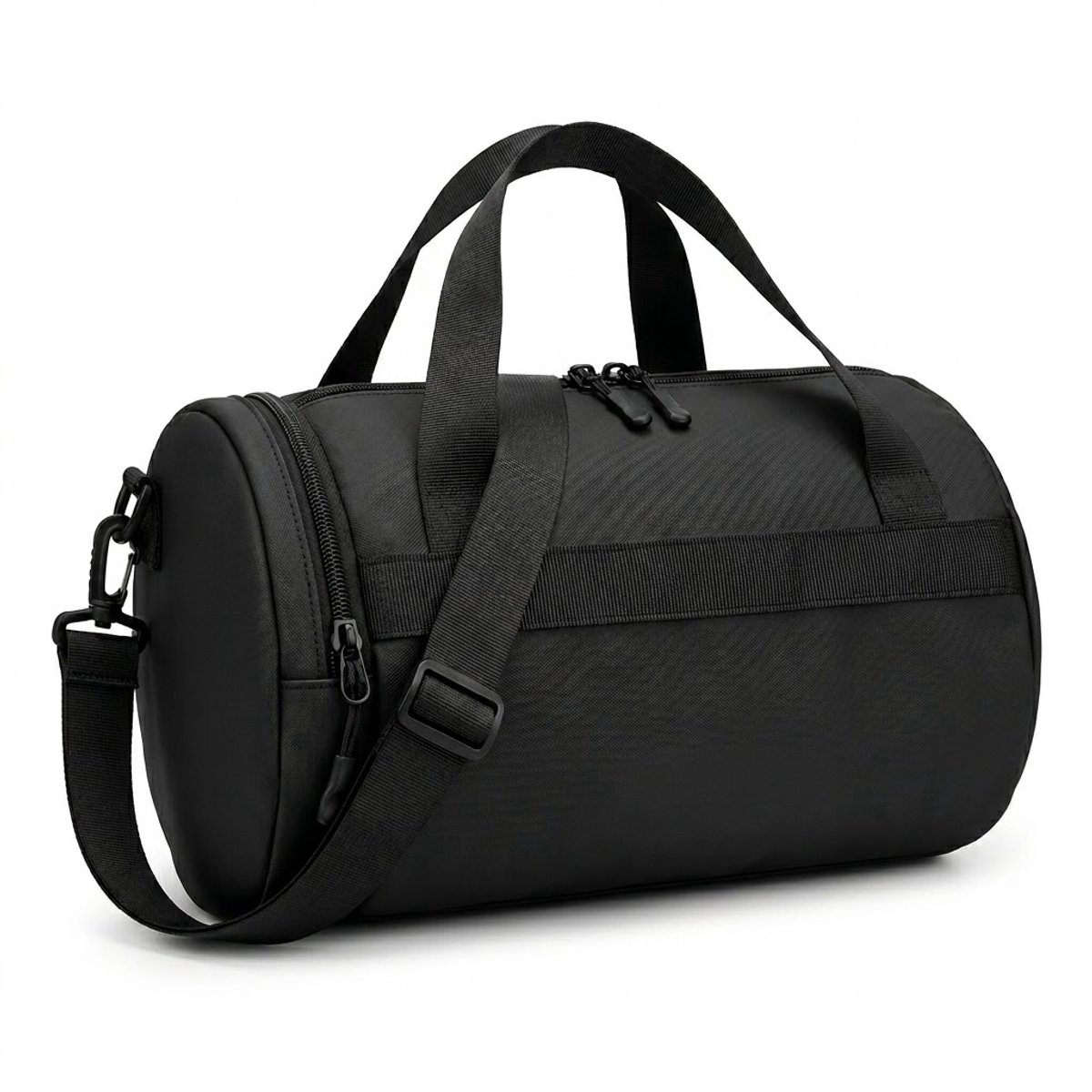 Zwarte sporttas heren crossbody tas schoudertas compacte gymtas messenger bag verstelbare draagband multifunctionele body bag met ritssluiting