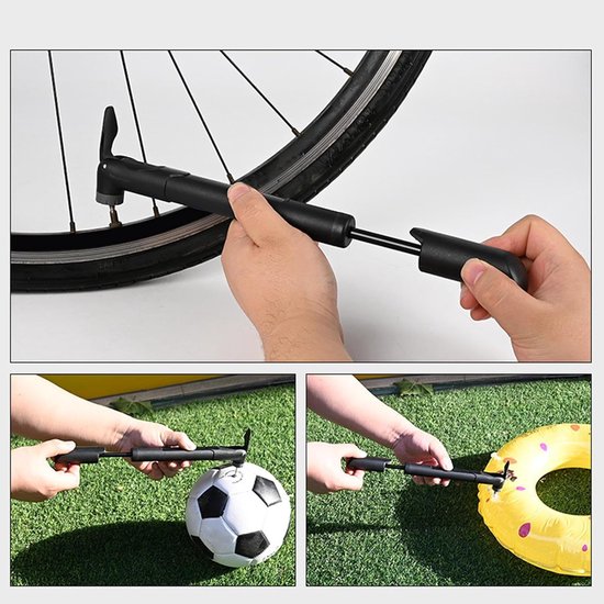 Mini Fietspomp - Draagbare Compressor - Banden Oppompen - Dubbel Ventiel Compatibel - 29 cm - Zwart — afbeelding 4