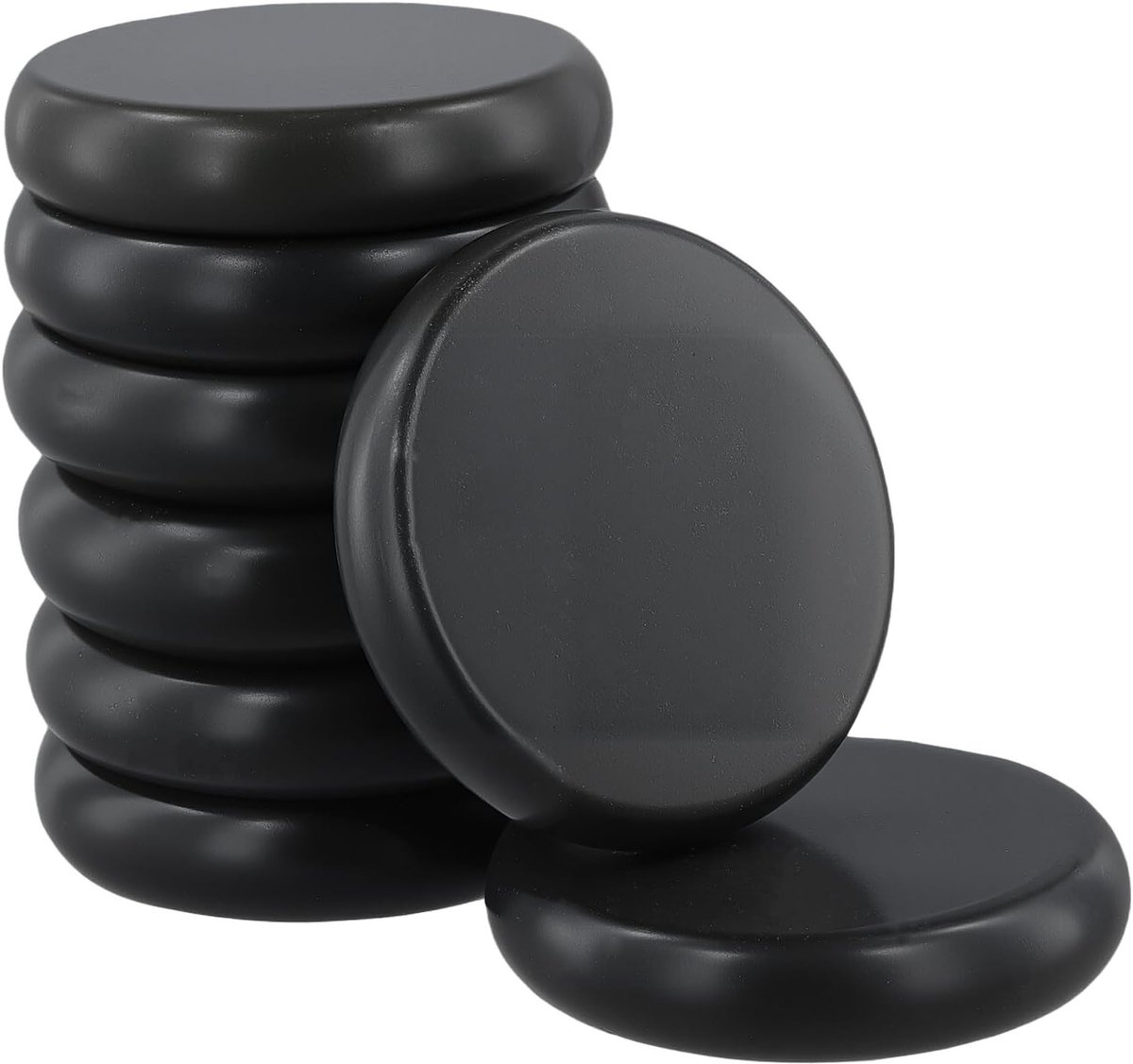 8 Stuks 8 cm Basalt Hot Stone Massage Set voor Spa en Ontspanning, Ideaal voor Massage en Wellness