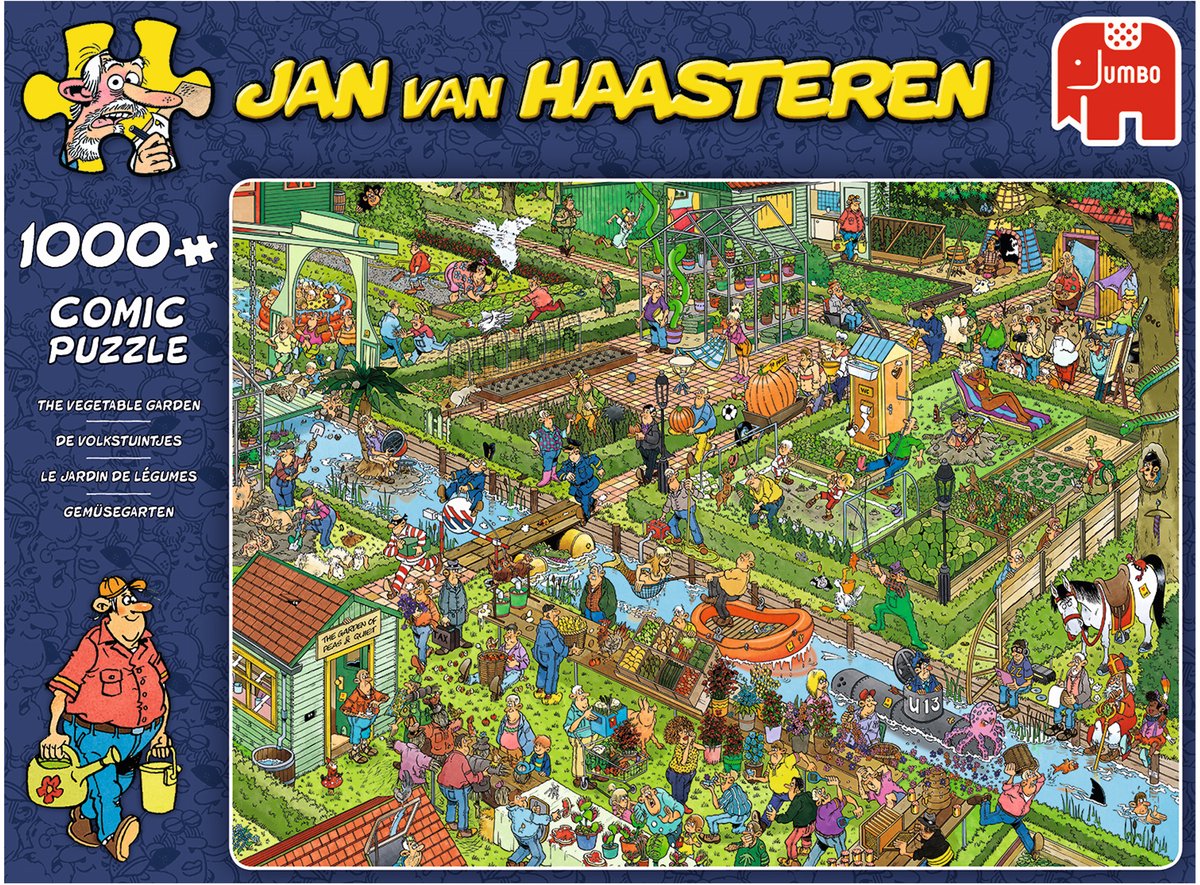 Jan van Haasteren - De Volkstuintjes - 1000 stukjes puzzel - Legpuzzel JVH — afbeelding 5