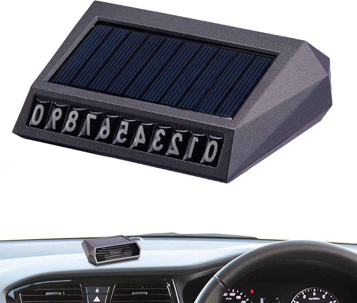 Luchtreiniger Auto - Luchtzuiveraar Bureau - Frisse Lucht - Zonne-energie Werking - 3.8 x 10.1 x 3.8 cm - Grijs