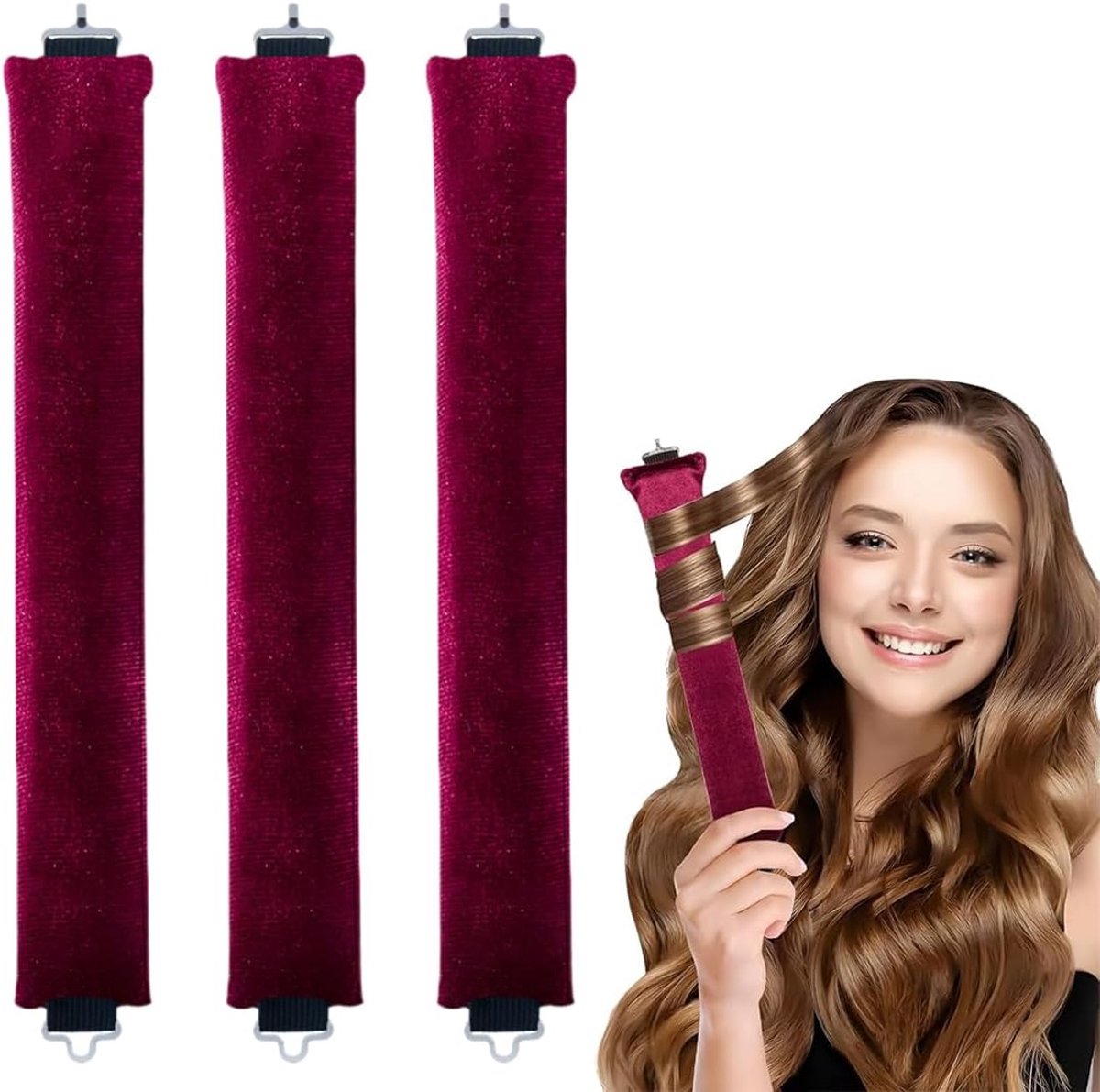 Krullen zonder Hitte - Heatless Curls - Krulspelden Rollers - Krulstyling