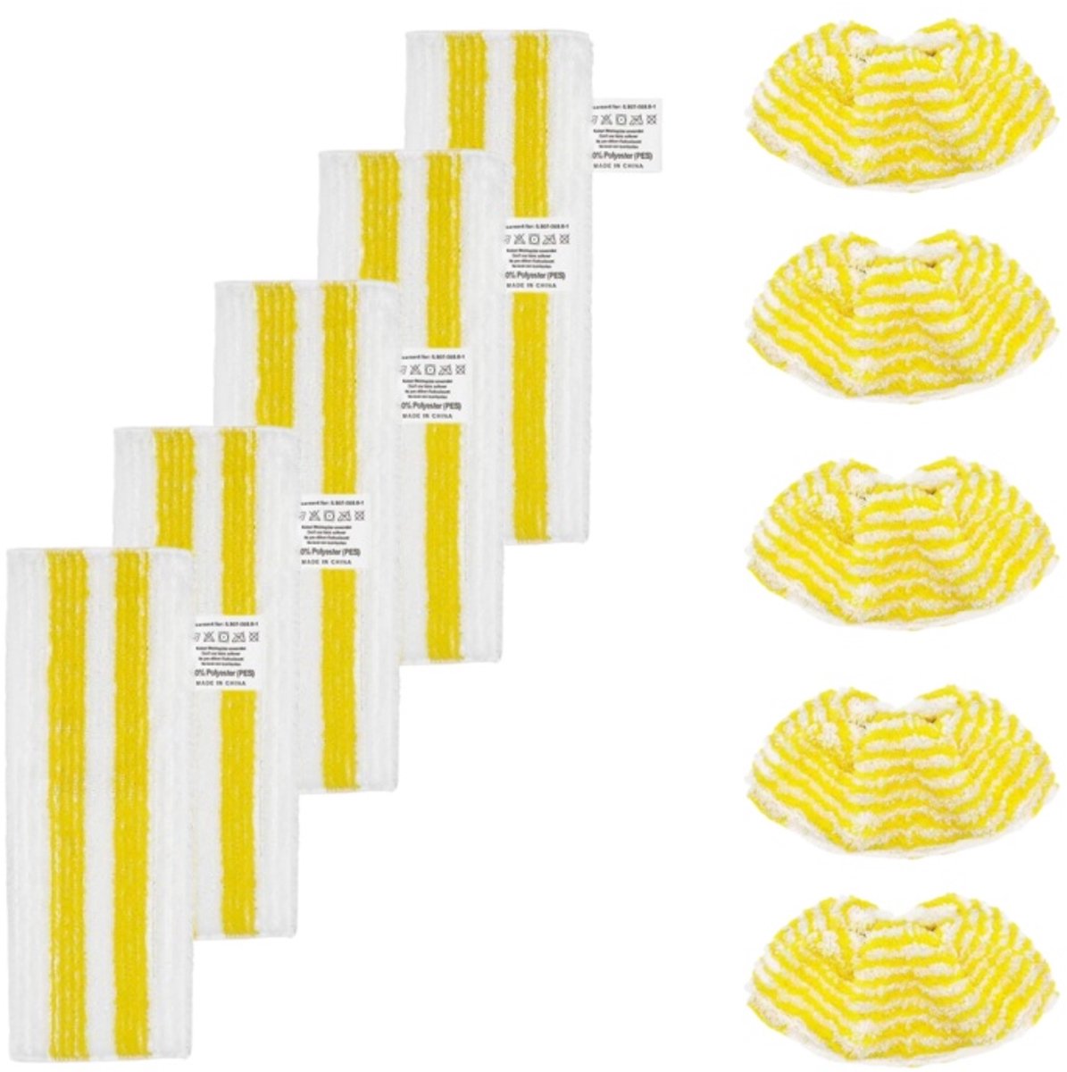 Set van 10 microvezel vervangdoeken - geschikt voor Kärcher EasyFix SC1 SC2 SC3 SC4 SC5 - Microvezel hoezen voor stoomreinigers reserveonderdelen