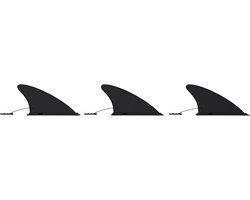 Retrospec Kayak Fins - Set van 3 Vinnen - Zwart