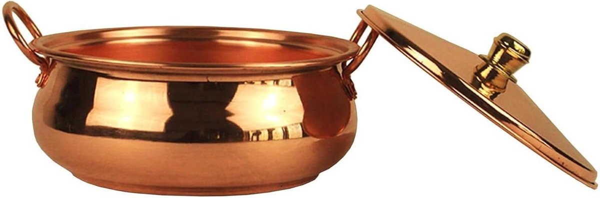Koperen Pan - Soeppan Deksel - Samen Koken - Gelijkmatige Warmte - 20cm Diameter - One Color