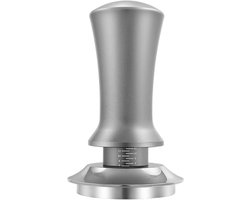 Handmatige Koffiepers - Koffie Tamper - Espresso Bereiden - Verstelbare Diepte - 53 mm - Zilvergrijs