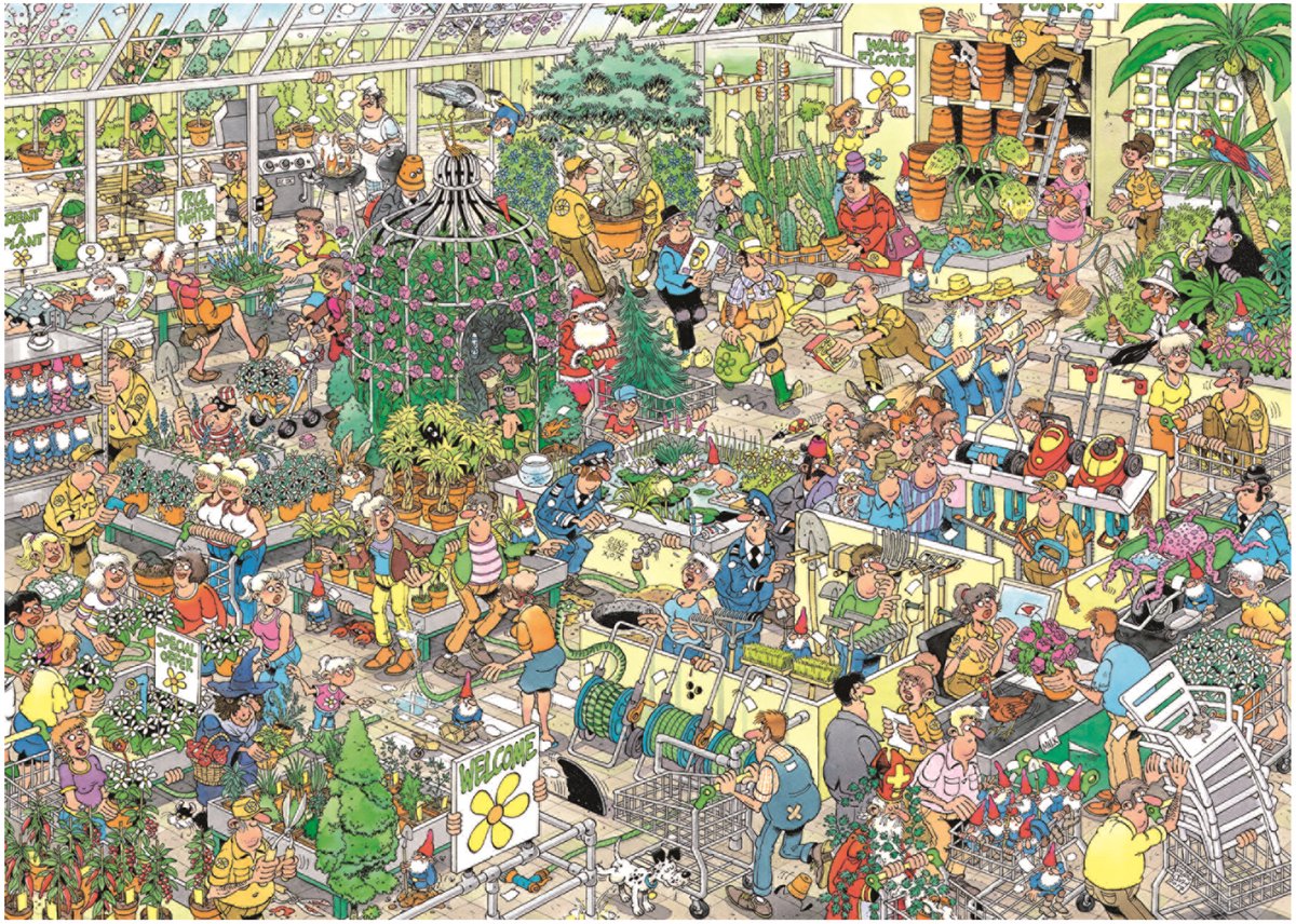 Jan van Haasteren - Het Tuincentrum - 1000 stukjes puzzel - Legpuzzel — afbeelding 9