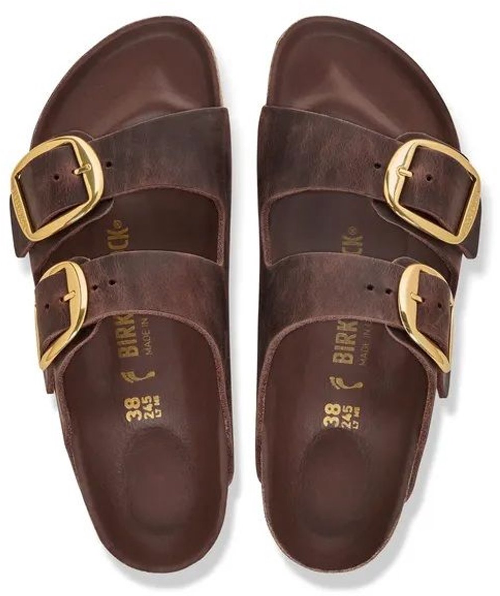 Birkenstock Arizona Big Buckle Oiled Leather Habana Narrow Bruin