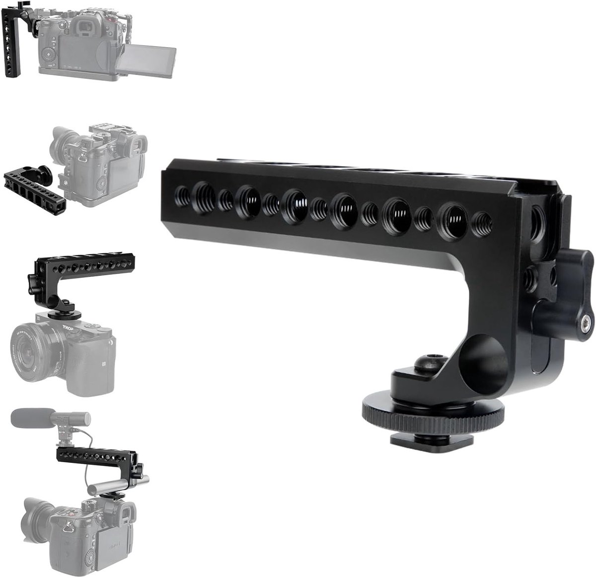 Camera Top Cheese Handle met Koudschuh voor Panasonic Lumix GH5s en GH5 - Ideaal voor Videoproductie en Fotografie