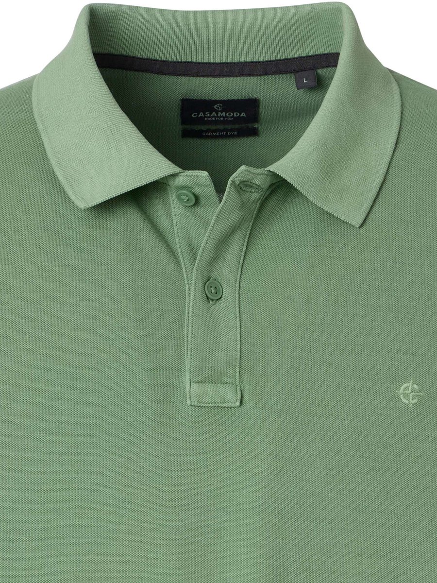 CASAMODA Polo Piqué Groen - Maat L - Heren