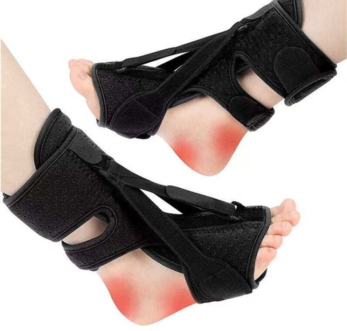 Nachtspalk voor plantaire fasciitis, verstelbare ondersteuning voor verlichting van plantaire fasciitis, geschikt voor zowel mannen als vrouwen met plantaire fasciitis.